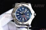 Perfect Replica GF Factory Breitling Avenger II GMT Blue Face Stainless Steel Band 43mm Watch